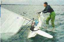 If separated from the sail boat,
Dotan rudder will float
on the surface If separated from the sail boat,
Dotan rudder will float
on the surface